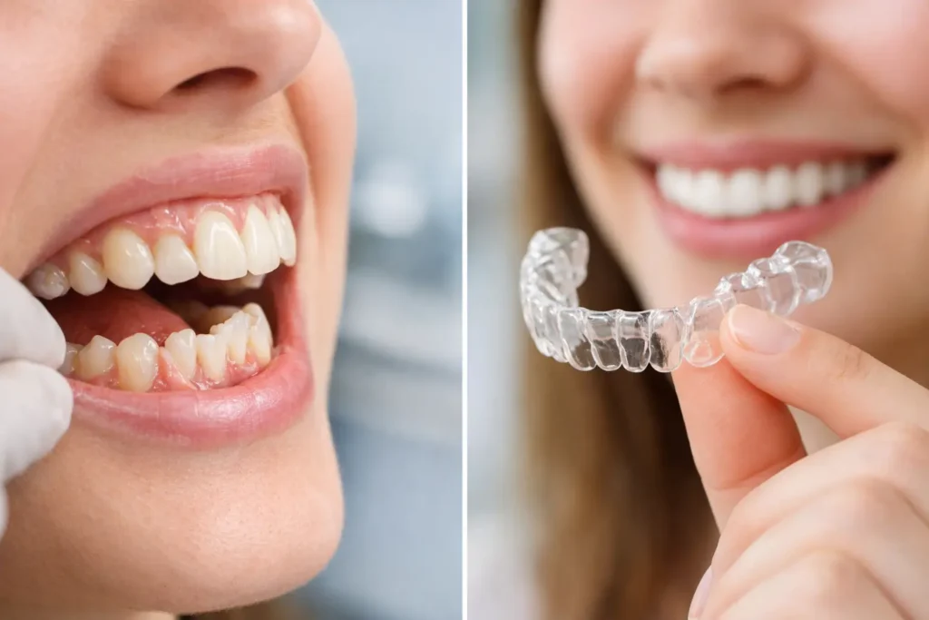 Apiñamiento dental con alineadores: qué esperar